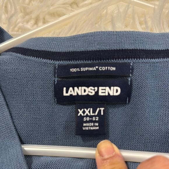 Lands End Blue V-Neck Vest - Picture 5 of 8